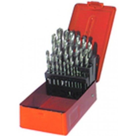 1mm - 13mm by .5mm -Bright Finish -25 Pc. HSS Jobber Drill Set (metric)