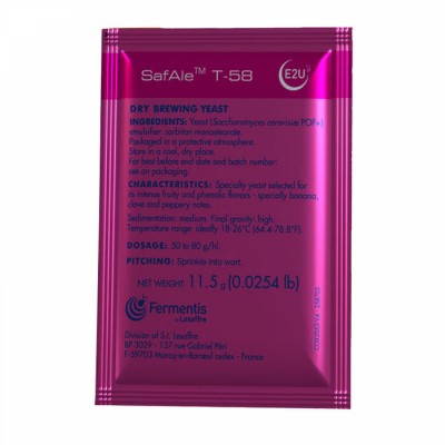 Levure fermentis - SafAle T-58 - 11,5 g