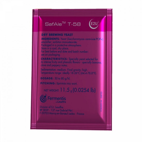Levure fermentis - SafAle T-58 - 11,5 g