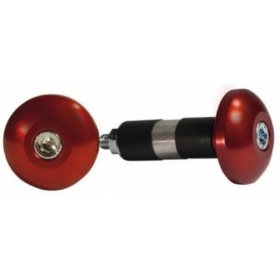 Embout de guidon HEBO motocross aluminium rouge