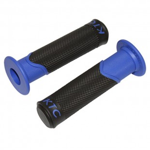 Poignée de guidon caoutchouc noir/bleu