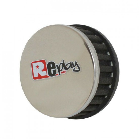 Filtre à air universel Replay rond chrome droit D...