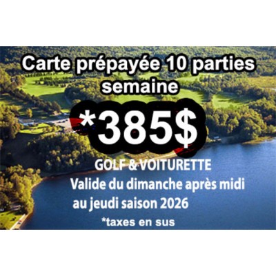 CARTE PRÉPAYÉE SEMAINE