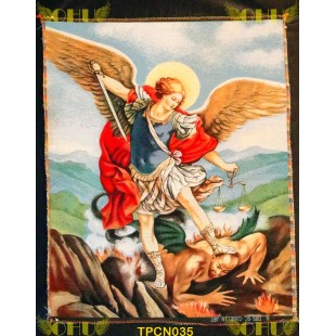 Tapisserie : Saint Michel Archange en fil d'or