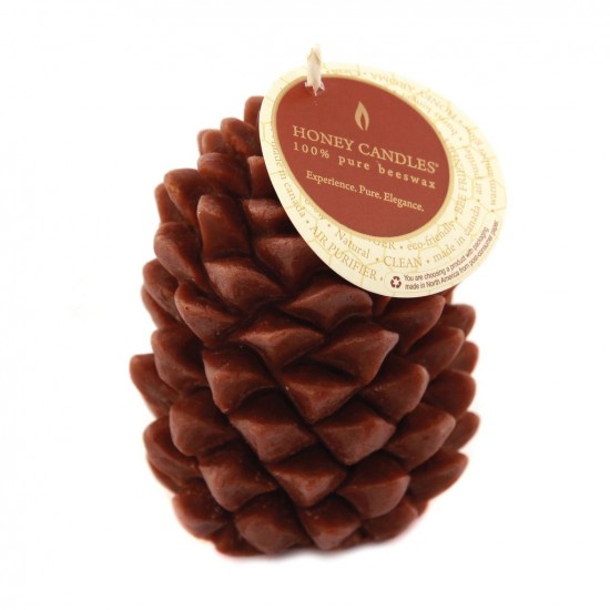 Ponderosa Pine Cone Natural Beeswax Candle