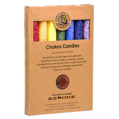 Bougies des Chakra parfumée - longue SET de 7
