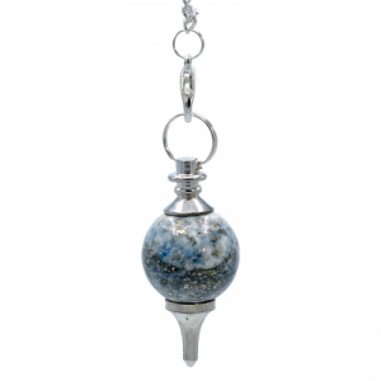 Pendule Lapis lazuli poli et métal