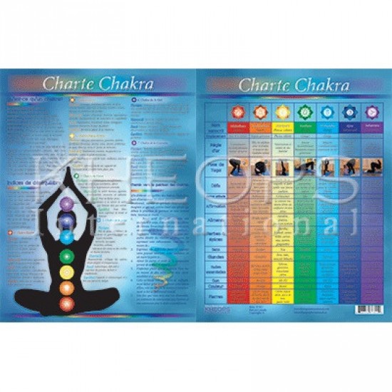 CHARTE LAMINÉE-CHAKRAS (FRANCAIS) 8.5″X11″