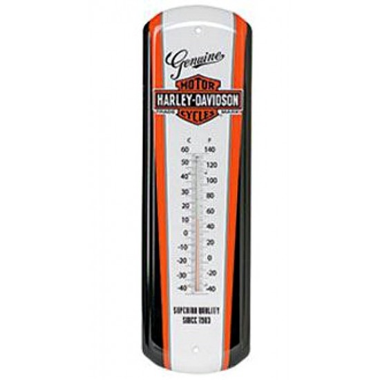 Harley-Davidson® Nostalgic Bar & Shield® Tin Thermometer | Farenheit & Celsius