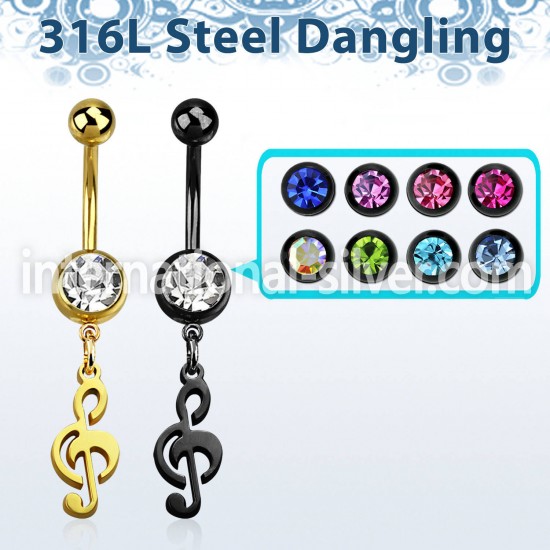 316L surgical steel belly button 