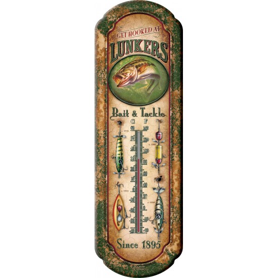 Lunker's Tin Thermometer