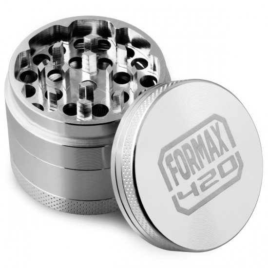 Formax420 1.5 Inch CNC Herb Grinder 4 Pieces with Pollen Catcher and Free Scraper 