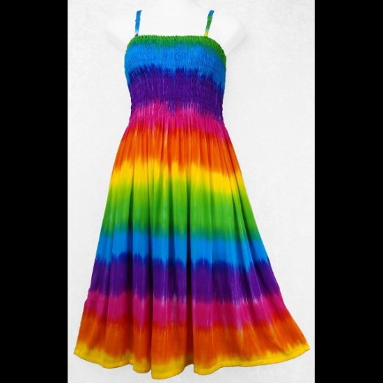 Prism Rainbow Sun Dress (1-LARGE-1-MÉD)