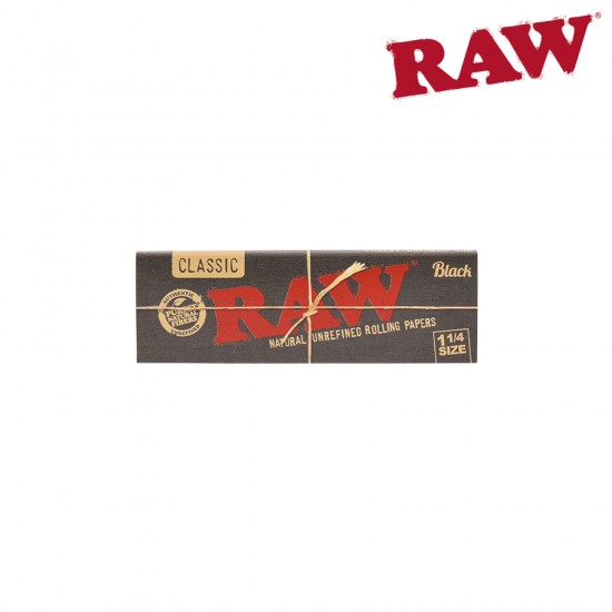 RAW BLACK 1 1/4 ROLLING PAPER