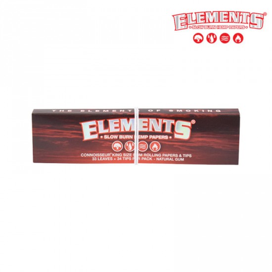 ELEMENTS RED CONNOISSEUR KING SIZE SLIM