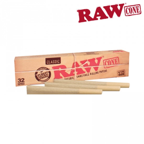 RAW PRE-ROLLED CONE 1¼ – 32/PACK