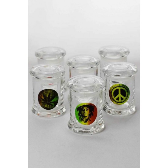 Glass stash 3 oz. Jars with silicone seal