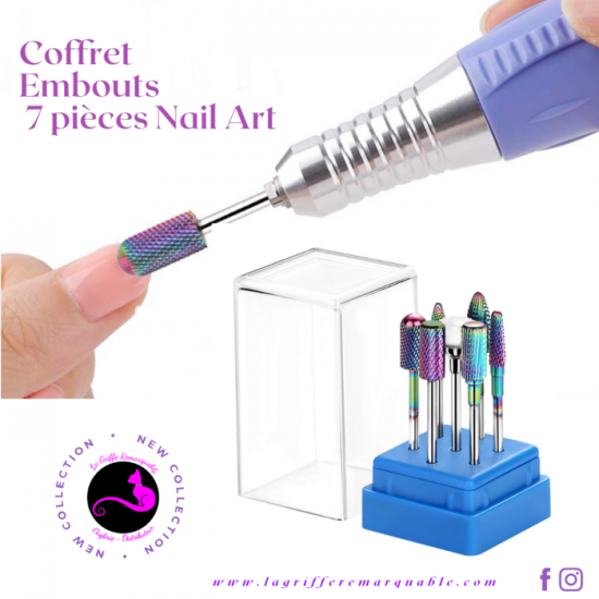 Coffret Embouts 7 pièces Nail Art 