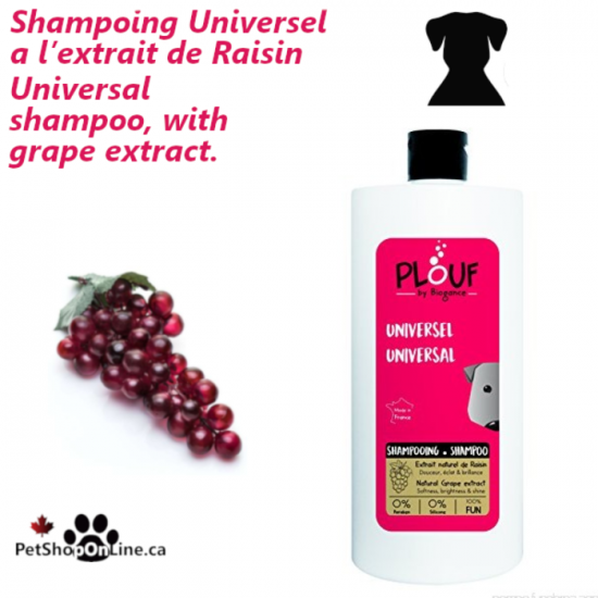 Shampoing Universel PLOUF, à l'extrait de raisin.