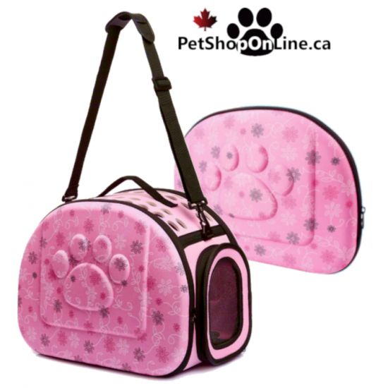 Boite de transport pour chat ou petit chien - rose