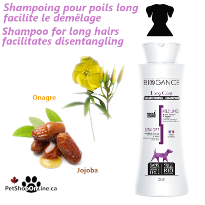 Shampoing pour poils long facilite le démêlage...