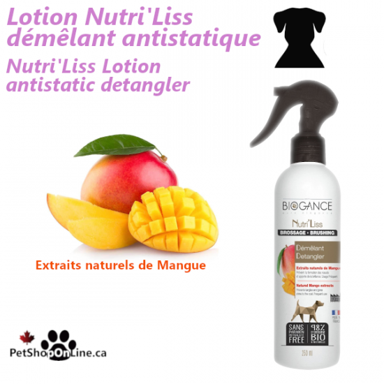 Lotion Nutri'Liss  démêlant antistatique - Pour chien