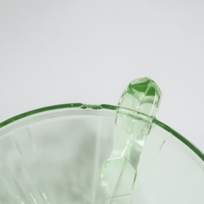 BOL À DOUBLE ANSE VERRE DÉPRESSION URANIUM