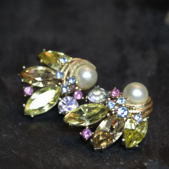 BOUCLES D'OREILLES VINTAGE TRIFARI