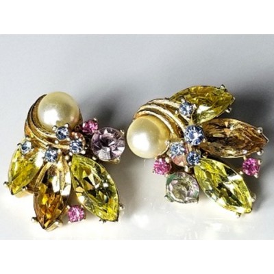 BOUCLES D'OREILLES VINTAGE TRIFARI