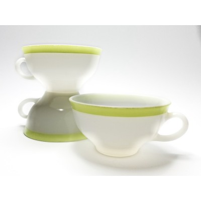 TASSES PYREX AVEC CONTOUR VERT LIME