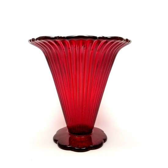 FENTON VASE ÉVASÉ SHEFFIELD RUBY CIRCA 1936