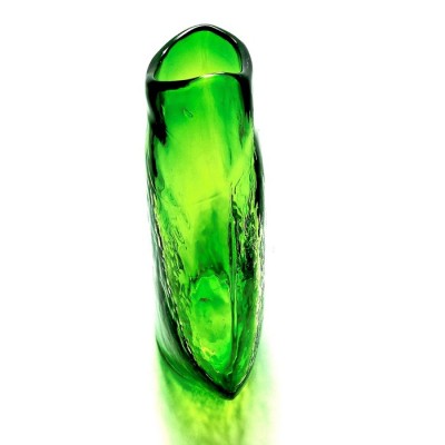 VASE EN VERRE SOUFFLÉ VERT 