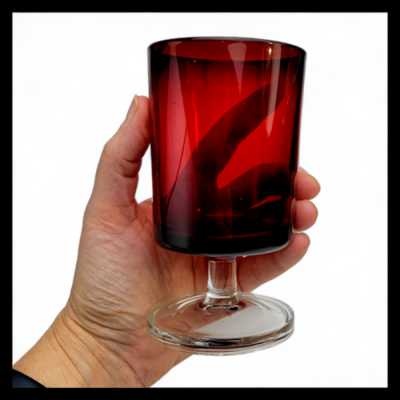 VERRES SUR PIED ARCOROC LUMINARC CAVALIER ROUGE RUBIS -  ENSEMBLE DE 15