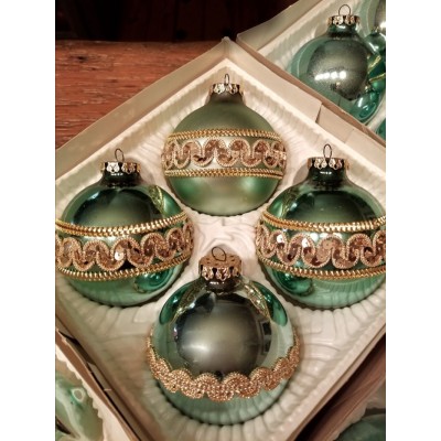 LOTS DE 43 BOULES DE NOËL EN VERRE VINTAGE WEST GERMANY/SCANDINAVE