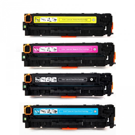 Ensemble Cartouche HP CF210X noir, CF211 cyan, CF212 Jaune et CF213 magenta compatible