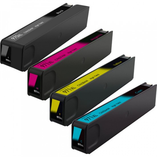 Ensemble cartouche d'encre compatible HP 970XL...