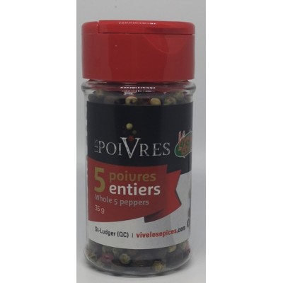 5 Poivres entiers 35g