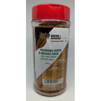 Poivrons verts et rouges doux 215g