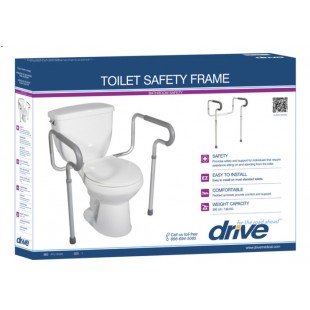 Cadre de sécurité pour toilettes avec bras...