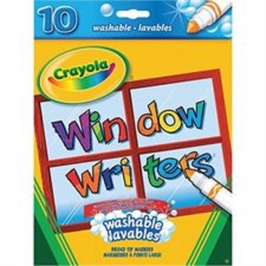 Marqueurs Windows Writers lavables Crayola - 10 / Bte