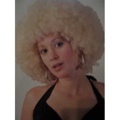 Perruque afro disco blonde