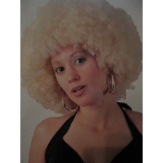 Perruque afro disco blonde