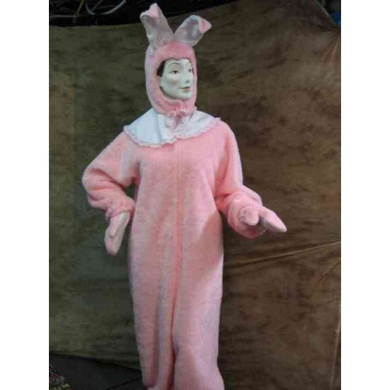 Lapin peluche rose 