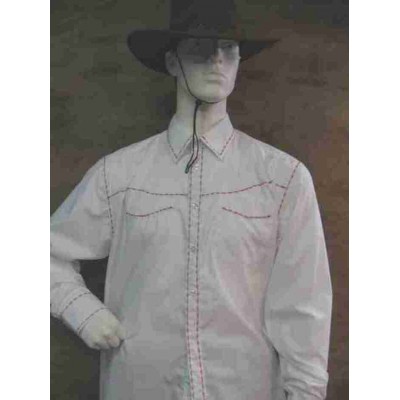 Chemise western blanche (rouge)