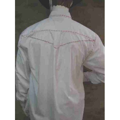 Chemise western blanche (rouge)