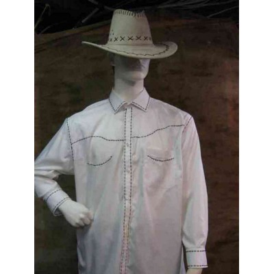 Chemise western blanche (noir)