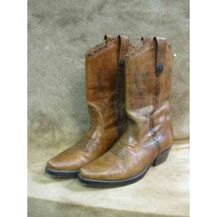 Botte cowboy brune cuir (femme)