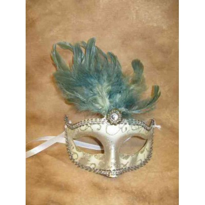 Vénitien blanc à plumes vertes