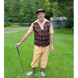 Golfeur vintage brun