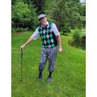 Golfeur vintage vert